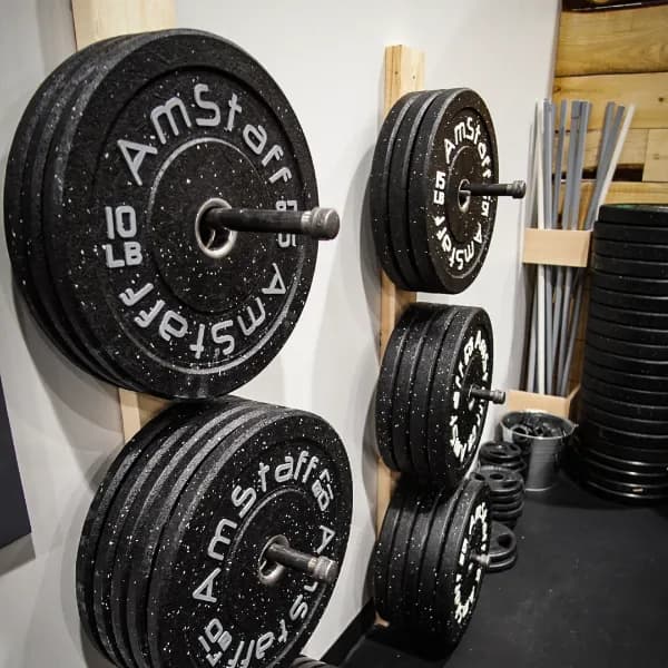 Weights on the rack at Orleans CrossFit
